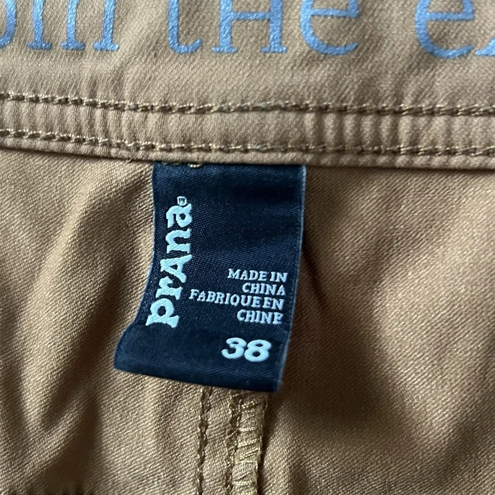 Prana Mens Shorts Brown Stretch Outdoor‎ Casual Flat Front Size 38 Hiking Travel